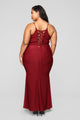 Azariah Lace Up Maxi Dress - Burgundy