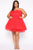 Exclusive Tulle Mini Dress - Red