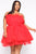 Exclusive Tulle Mini Dress - Red