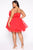 Exclusive Tulle Mini Dress - Red