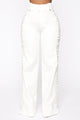 Lace By Lace Pants - White