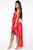 Looking Lovely Maxi Satin Dress - Red