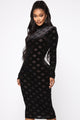 Looking Forward To It Midi Dress - Black