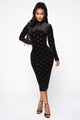 Looking Forward To It Midi Dress - Black