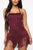 Party Crasher Fringe Romper - Wine