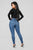 Classic High Waist Skinny Jeans - Medium Blue Wash