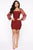 Top Candidate Mini Dress - Wine