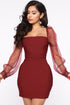 Top Candidate Mini Dress - Wine