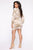 Athina Printed Mini Dress - Taupe