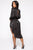 Subtle Shades Satin Midi Dress - Black