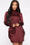Raise Your Glass Satin Mini Dress - Red/Brown