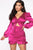 Someone Special Satin Mini Dress - Magenta