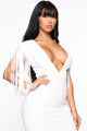 Fringe For Life Maxi Dress - Ivory