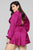 Sophia Satin Romper - Magenta