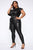 Want You Back PU Jumpsuit - Black