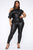 Want You Back PU Jumpsuit - Black