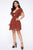 Fresh Field Floral Mini Dress - Rust
