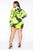 Queen Tie Dye Mini Dress - Green/combo