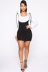 Get Lots Of Courage Mini Skirt - Black