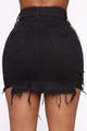 Breaking All The Rules Mini Skirt - Black Wash