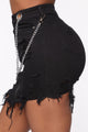 Breaking All The Rules Mini Skirt - Black Wash