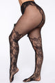 Little Surprise Garter Lace Tights - Black