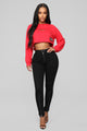 Center Of Your World Ankle Zipper Jeans - Black