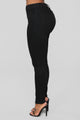 Center Of Your World Ankle Zipper Jeans - Black