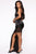 Diamonds To Spare Satin Maxi Dress - Black