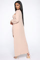 Wrapped In Warmth Dress Set - Taupe
