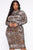 Crazy About You Midi Dress - Brown Combo