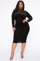 Looking Forward To It Midi Dress - Black