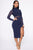 Fallen Angel Mesh Midi Dress - Navy