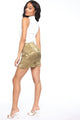 Madison Satin Mini Skirt - Olive