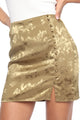 Madison Satin Mini Skirt - Olive