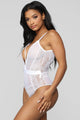 Manipulation Teddy Bodysuit - White