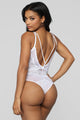 Manipulation Teddy Bodysuit - White