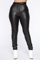 Back For Seconds Lace Up Leggings - Black