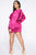 In Charge Satin Mini Dress - Magenta