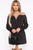 Working Hard Off Shoulder Blazer Dress - Black/White