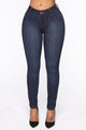 Classic Mid Rise Jeans Shorter Length - Blue Wash