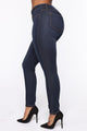 Classic Mid Rise Jeans Shorter Length - Blue Wash