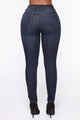 Classic Mid Rise Jeans Shorter Length - Blue Wash