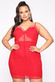Avenge Mesh Dress - Red