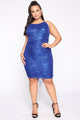 Misbehaving Sequin Mini Dress - Royal