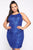 Misbehaving Sequin Mini Dress - Royal