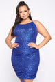 Misbehaving Sequin Mini Dress - Royal