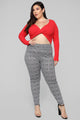 What A Houndstooth Print Leggings - Black/White