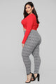 What A Houndstooth Print Leggings - Black/White