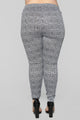 What A Houndstooth Print Leggings - Black/White